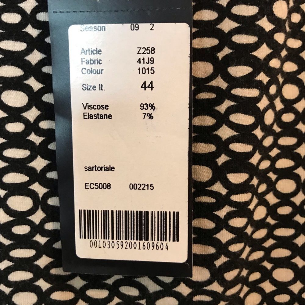 Piazza Sempione Black & White Print Blouse 10 NWT - Picture 3 of 8